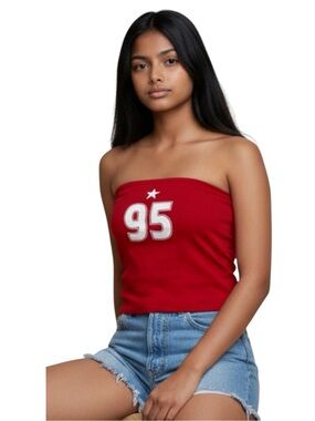 wild fable Tube Top with '95' Graphic